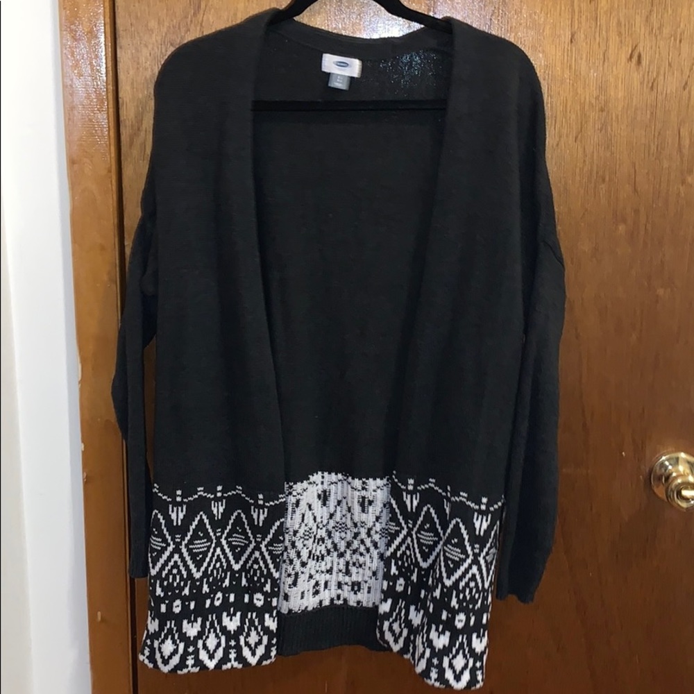 Oversized dark gray cardigan